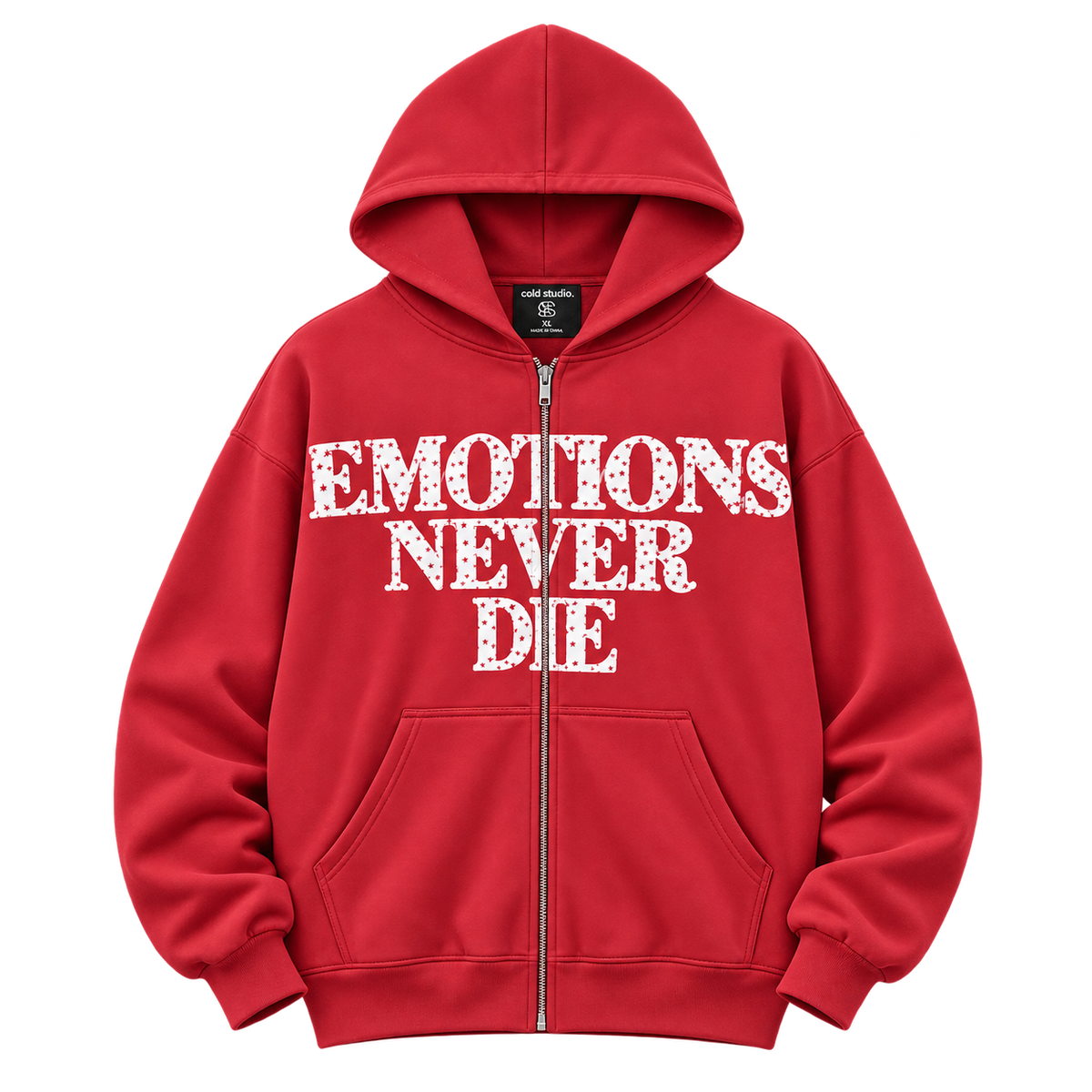 EMOTIONS NEVER DIE HOODIE — RED