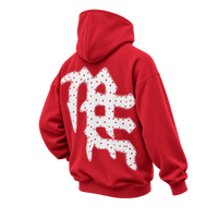 EMOTIONS NEVER DIE HOODIE — RED — DORSO
